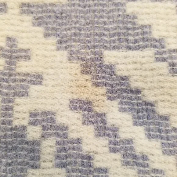 ✅VTG Woolrich Chore Jacket Women's LARGE Blue/Grey Aztec Southwest Wool✅STAINING - Picture 6 of 16